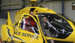 The new air ambulance helicopter will come to Shetland later this month after cancelling its weekend visit due to the weather.