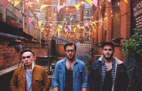 Prides pose: Callum Wiseman (right) with band mates Lewis Gardiner (left) and Stewart Brock.