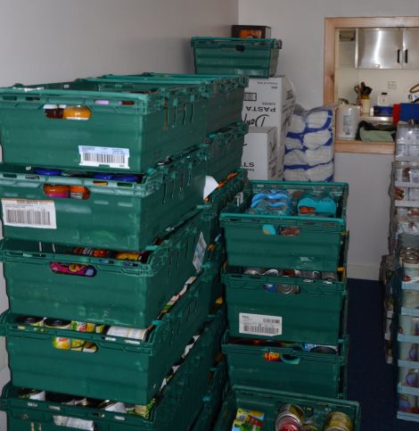 Along with 192 crates of food donated by Tesco customers, local shop Don Leslie's showed up at the Salvation Army's Lerwick premises with a Transit van full of food.