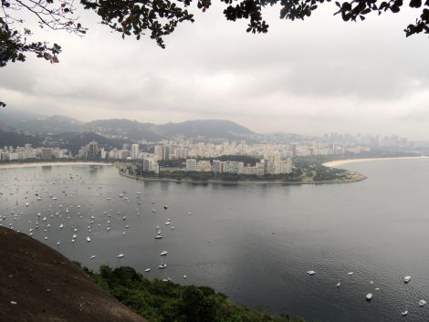 The half marathon course finish line was just above the beach on the right hand side of this photo.