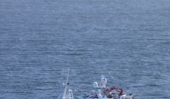 An aerial view of the Guardian Angell sailing into Lerwick harbour - Photo: Paul Riddell