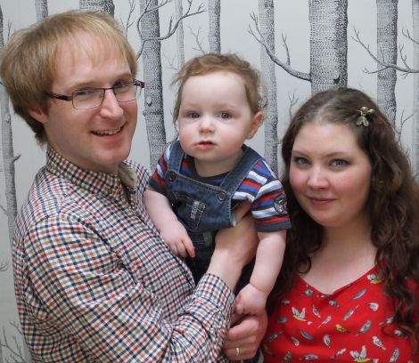 Stephen and Natasha Cornick with their remarkable son Joshua shortly before his life-saving operation.