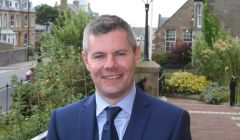 Transport and islands minister Derek Mackay in Lerwick on Thursday. Photo Chris Cope/Shetnews