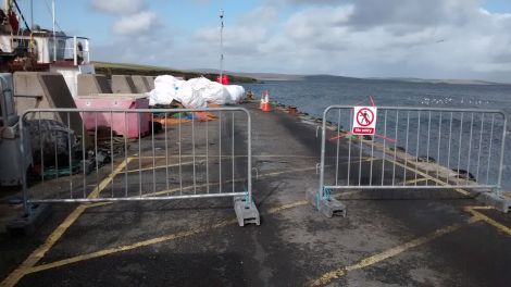 Access has been restricted as Toft pier has been described as being very close to the end of its working life - Photo: Courtesy of SIC