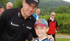 'It must be fate' - Andrew meets hero Lee Westwood in 2008.