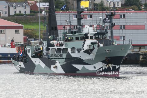 The Sam Simon arrived in Lerwick harbour on Monday - Photo: Austin Taylor