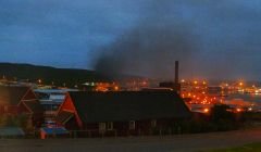 Smoke coming form the Rove Head landfill site could be seen overnight - Photo: Rachel Xone