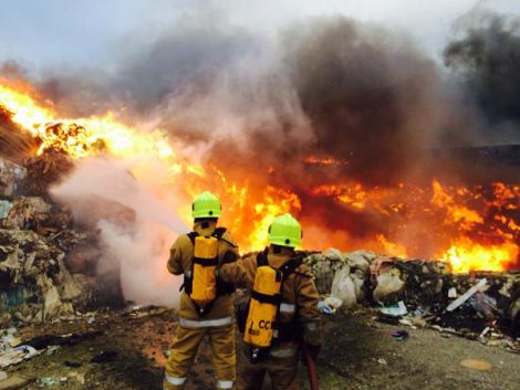 Fire fighters spent all of Thursday getting control of the blaze at Gremista.