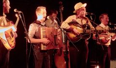 Rob Heron & the Teapad Orchestra, pictured on stage at Carnegie Hall, were on stirring form this weekend. Photo: Chris Brown