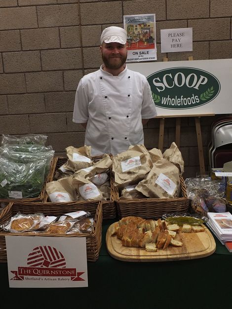 Robert Tonkinson of The Quernstone proudly displays some of his baking delights. Photo Elizabeth Atia