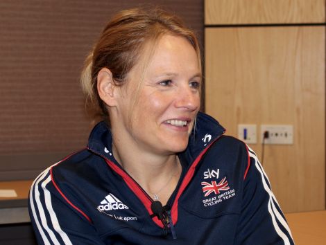 Paralympian Karen Darke in conversation at the Shetland Sports Conference. Photo: ShetNews/Chris Cope