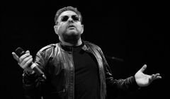 A swaggering Shaun Ryder on stage at Mareel on Saturday night. Photo: Dale Smith