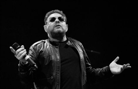 A swaggering Shaun Ryder on stage at Mareel on Saturday night. Photo: Dale Smith