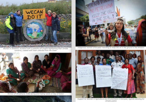 Four images from around the world being used to promote the WECAN day of action.