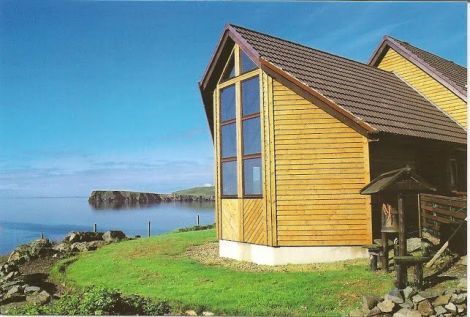 The accommodation and chapel in Fetlar.