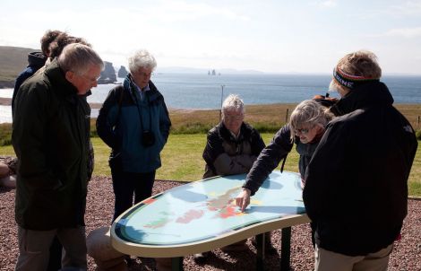 Interpretive picnic table at Braewick, one of 17 such facilities across Shetland - Photos: Billy Fox for Shetland Amenity Trust