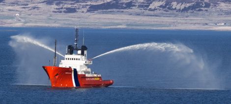 Will there have to be another fight to keep the MCA emergency towing vessel Herakles in northern waters. Photo Shetland Coastguard