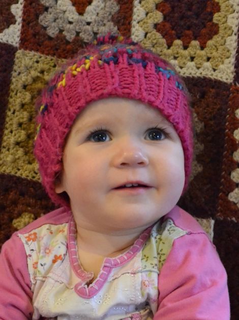 Shetland Solidarity with Refugees is urging islanders to get knitting. The group's Inger Louise Kristiansen, whose daughter Johanne (pictured) is 1, said it was a chance to "help make a pretty horrible experience a little bit more comfortable" for children living in camps this winter. Photo: Shetnews/Neil Riddell