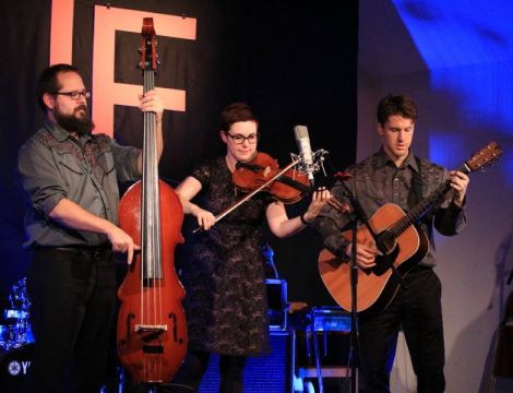 April Verch performing in Burra. She wrote a song in honour of Thomas Fraser. Photo: Davie Gardner