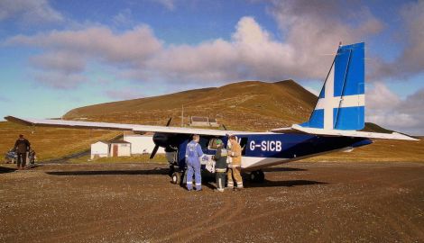 In the Hebrides, this Foula flight would be funded by Holyrood.