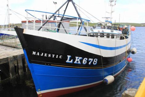 The Majestic creel boat is now sinking off Yell after taking in water on Thursday morning. Photo Ian Leask