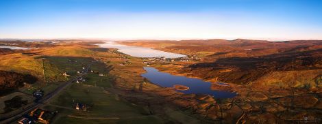 Gillies' panorama of Aith - taken during a lull in the stormy weather between Christmas and New Year.