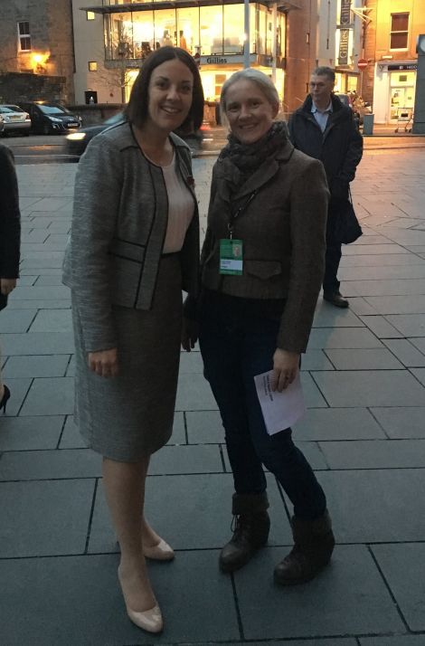 Labour's Shetland candidate Robina Barton (right) pictured with Scottish leader Kezia Dugdale.