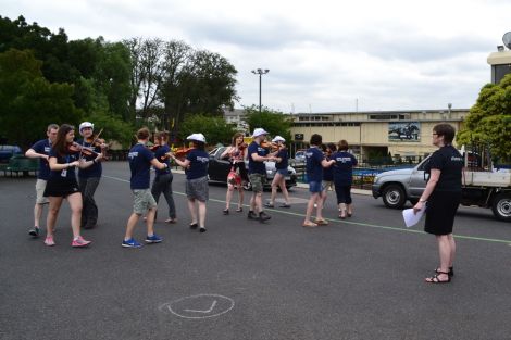 The Hjaltibonhoga fiddlers during rehearsals for the big shows in Melbourne. Photo courtesy of Hjaltibonhoga.