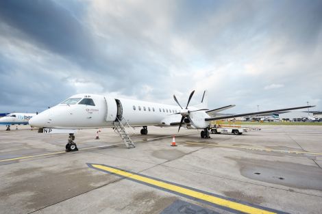 One of Loganair's Saab 2000 aircrafts - Photo: Loganair