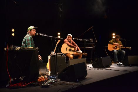 Johnny Lynch (aka Pictish Trail), James Yorkston and Dan Willson (aka Withered Hand) offered much jocularity at Mareel on Wednesday night.