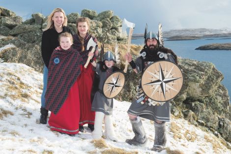 The jarl with his family: (from left) wife Karla, daughter Alisha (10), daughter Aaliyah (13) and son Alex (7). Photo Malcolm Younger/Millgaet Media