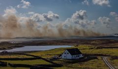 Saturday's worth Nesting wild fire seen from Whalsay - Photo: Ivan Reid