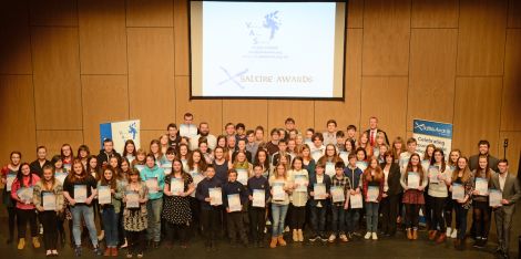 Volunteers galore! Scores of young people received certificates for their community efforts this week. Photo VAS