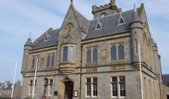 Lerwick Town Hall is going purple this weekend.