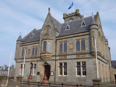 Lerwick Town Hall is going purple this weekend.