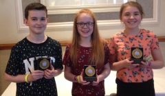 Shetland's successful young trad trio Mike Laurenson, Anya Johnston and Jodie Smith.