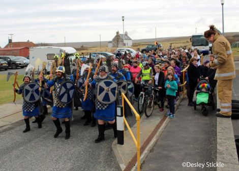 Over 210 people took part in Baltasound's annual charity run - the biggest turnout yet. Photo: Desley Stickle