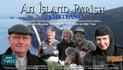 The BBC's promotional image for the series An Island Parish which began on BBC2 last month.