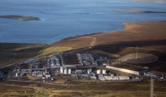 The Shetland Gas Plant which is still being completed after running £300 million over budget.