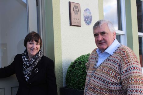 The couple outside their hotel after hearing they had been shortlisted earlier this month.