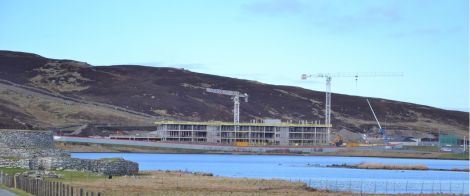 The new AHS taking shape at lower Staney Hill. Photo: Shetnews/Neil Riddell