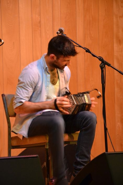 Talisk's Glaswegian-Iranian virtuoso concertina player Mohsen Amini. Photo: Shetnews