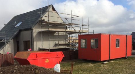 All four walls are being removed and replaced with sound blocks and proper insulation.