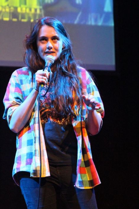 Marjolein Robertson at the the recent Shetland's Got Talent show - Photo: Davie Gardner