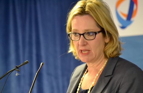 UK energy secretary Amber Rudd addressing the Laggan-Tormore inauguration ceremony at the Shetland Gas Plant on Monday - Photo: Mike Grundon/BBC