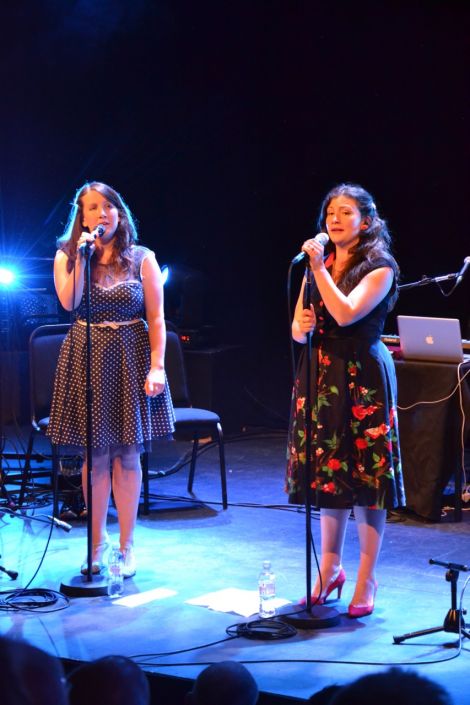 Becky and Rachel Unthank in very fine voice at Mareel on Thursday night. Photo: Kelly Nicolson Riddell