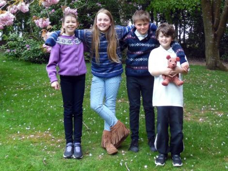 Euroquiz finalists from Sandwick Junior High School: Ruby Adamson, Sophie Tait, Willum Tulloch and Jake Cormack - Photo: Clare Coghill