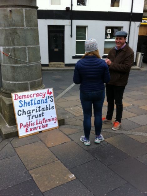 The public listening exercise in Lerwick earlier this month.