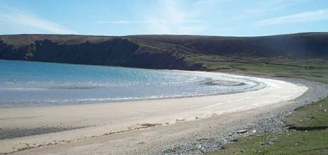 Tresta beach in Fetlar is one of the five sands in Shetland to be recognised.