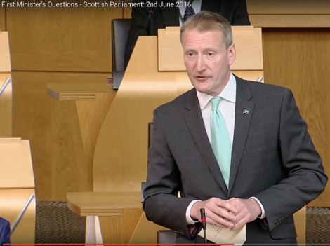 Tavish Scott used the opportunity of First Minister's Questions to raise his concerns about the way SLAP is treating HNP.